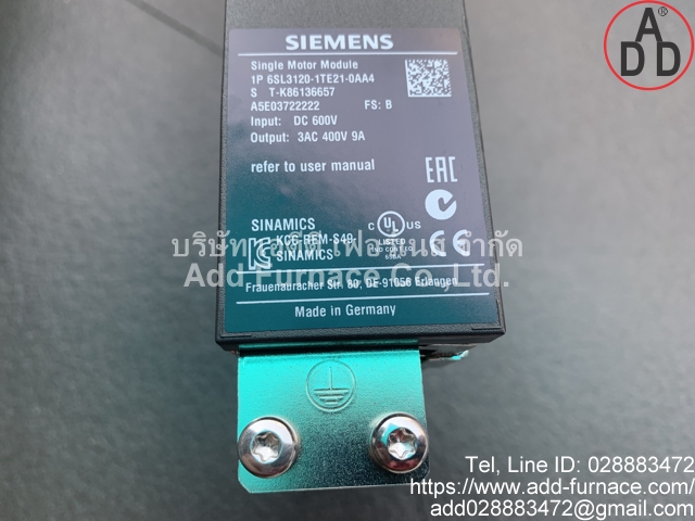 SIEMENS Single Motor Module 6SL3120-1TE21-0AA4(11)